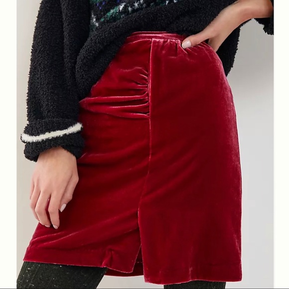 Anthropologie Montie Velvet Mini Skirt -Sz 8 (NWT) - Picture 4 of 7